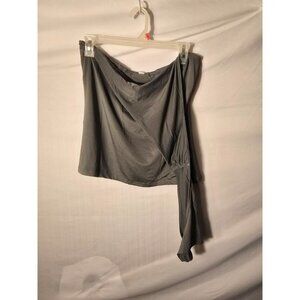 New Sexy gray Shirt One Shoulder Sofias Choice Womens Size Large L